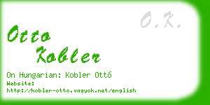 otto kobler business card